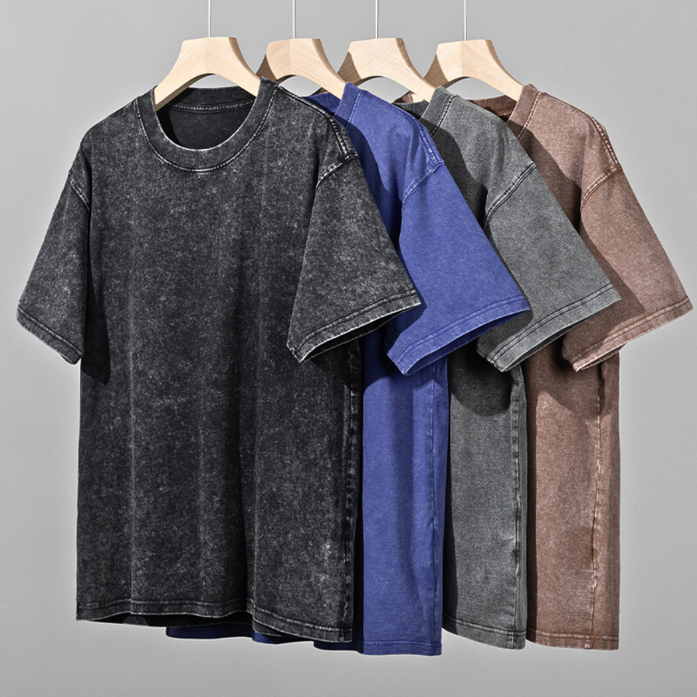 Stonewashed Essentials Tee Set – Santovi
