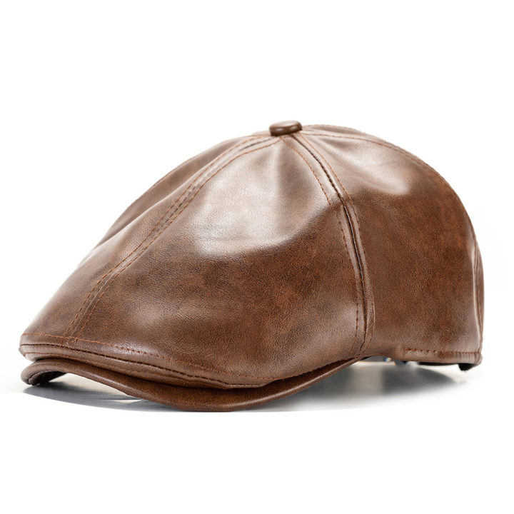Isaac Leather Cap