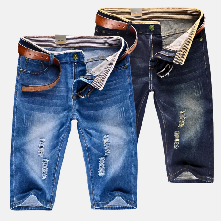 Boris Distressed Denim Shorts