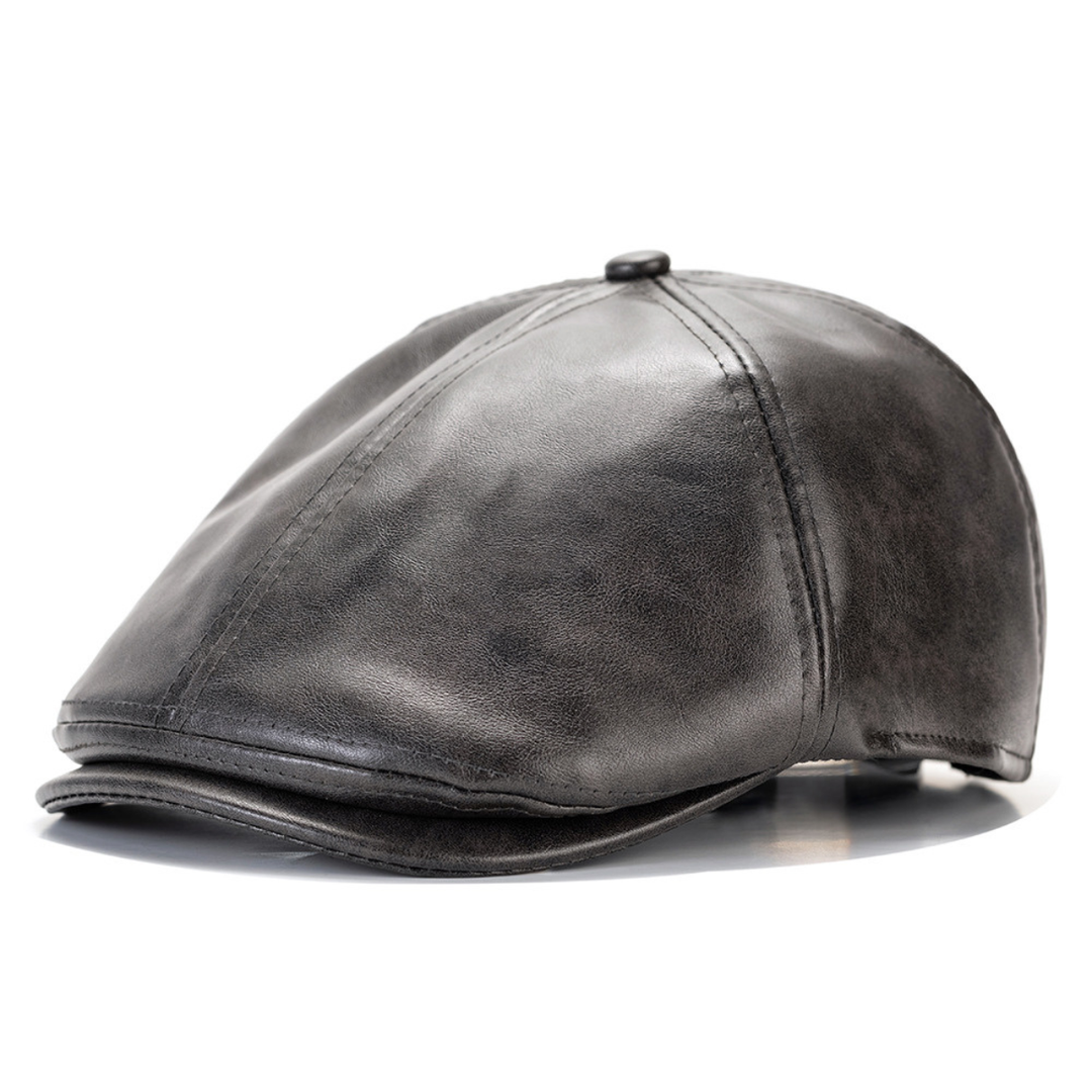 Isaac Leather Cap