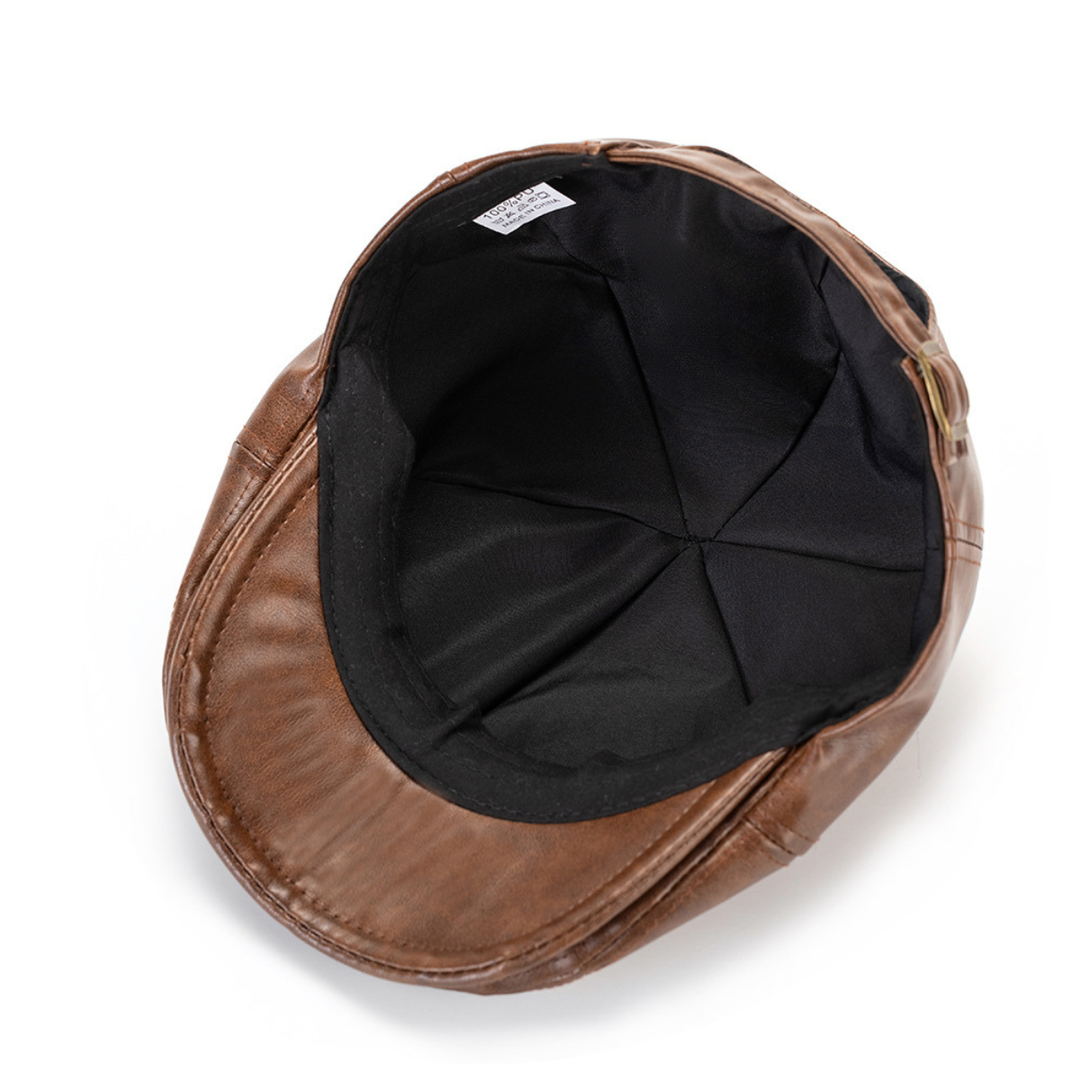 Isaac Leather Cap