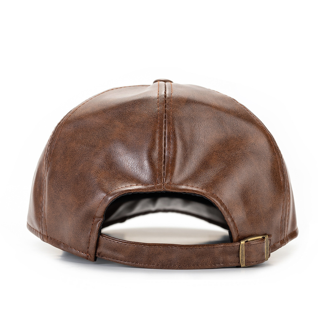 Isaac Leather Cap