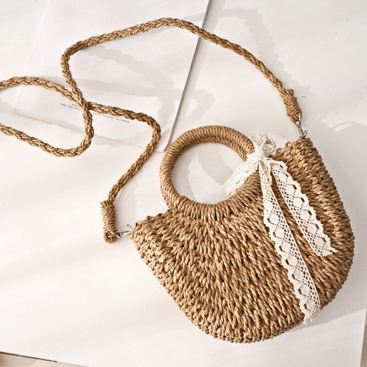 Isla Woven Shoulder Bag