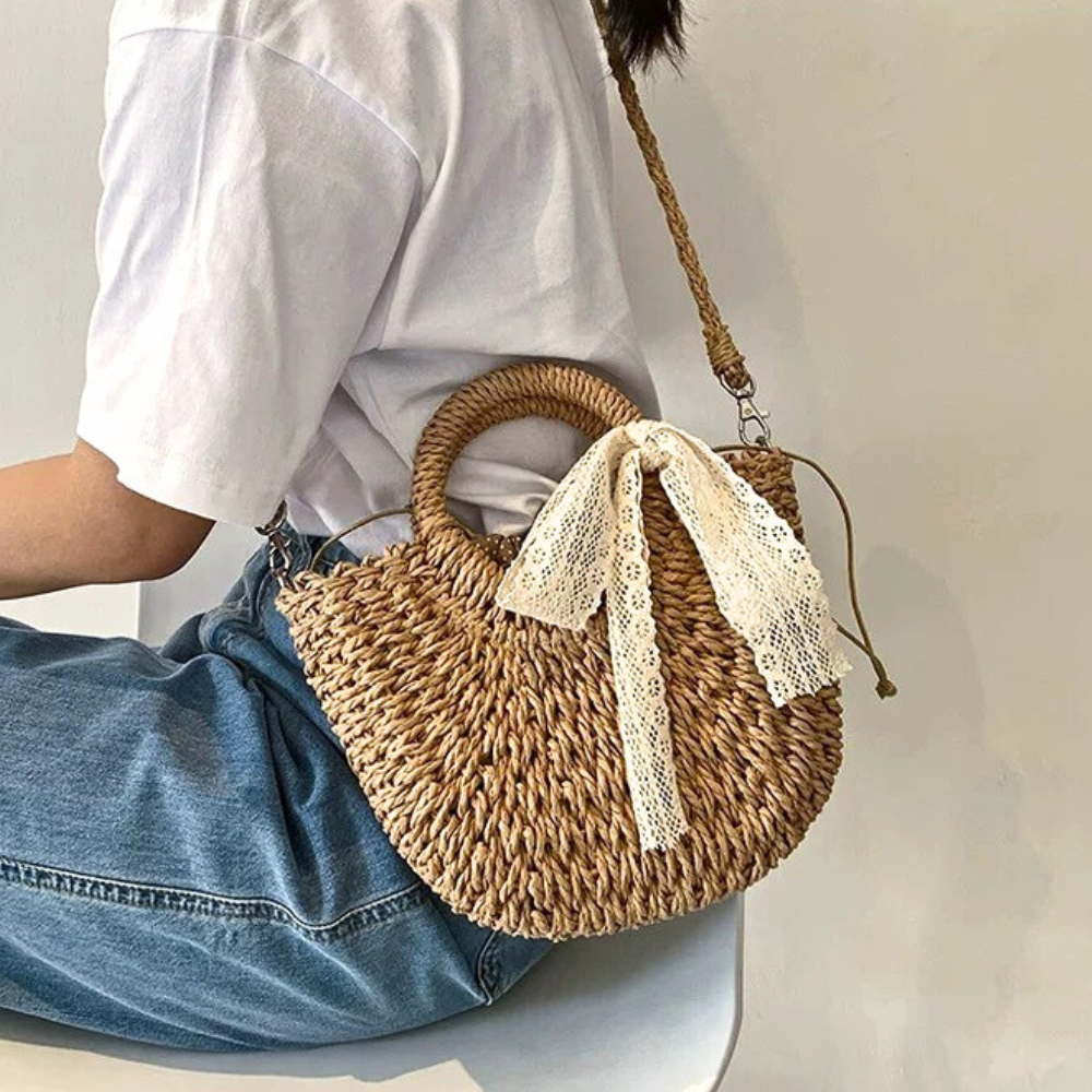 Isla Woven Shoulder Bag