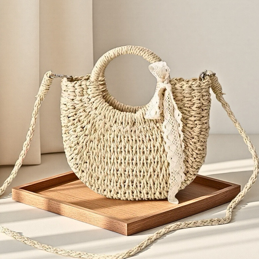 Isla Woven Shoulder Bag
