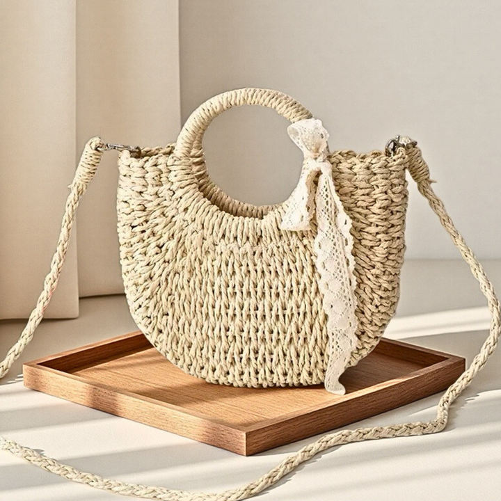 Isla Woven Shoulder Bag