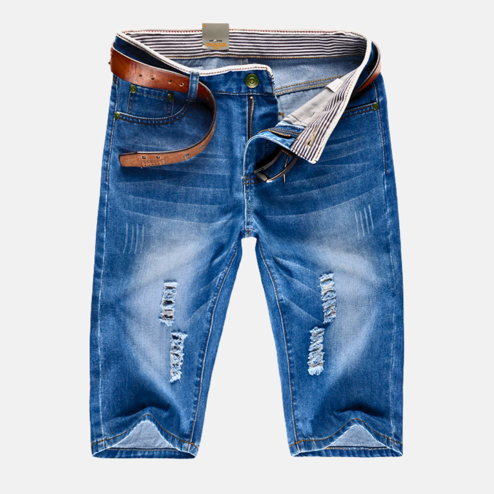 Boris Distressed Denim Shorts