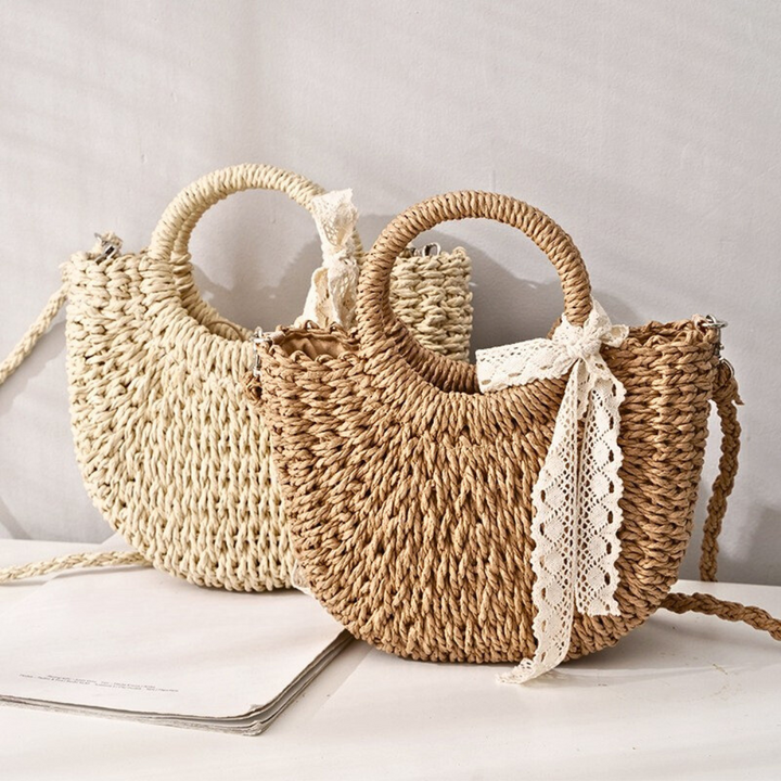 Isla Woven Shoulder Bag