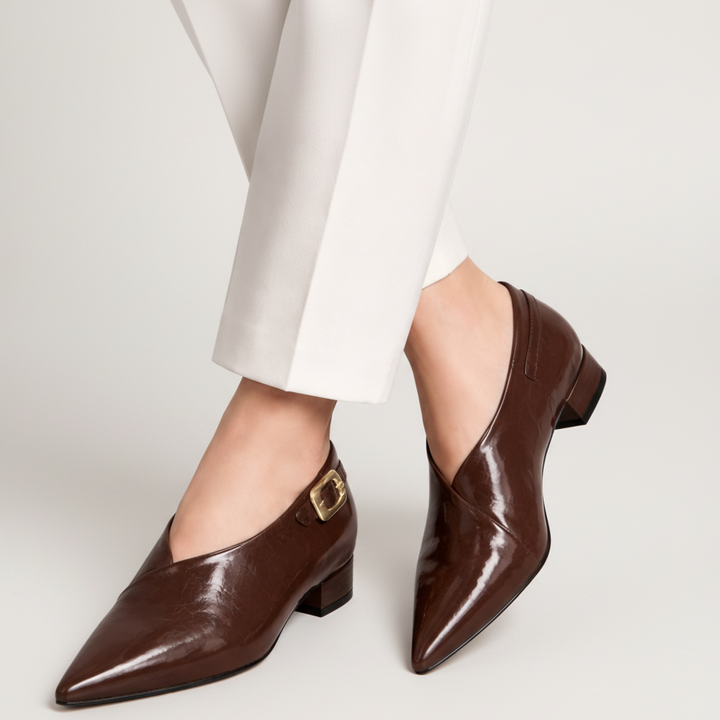 Francesca Leather Flats
