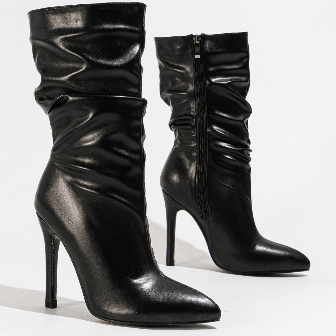 Vionne High-Heel Leather Boots