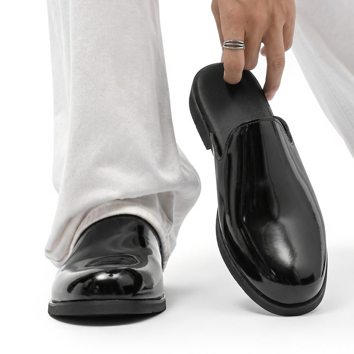 Renzo Patent Leather Mules