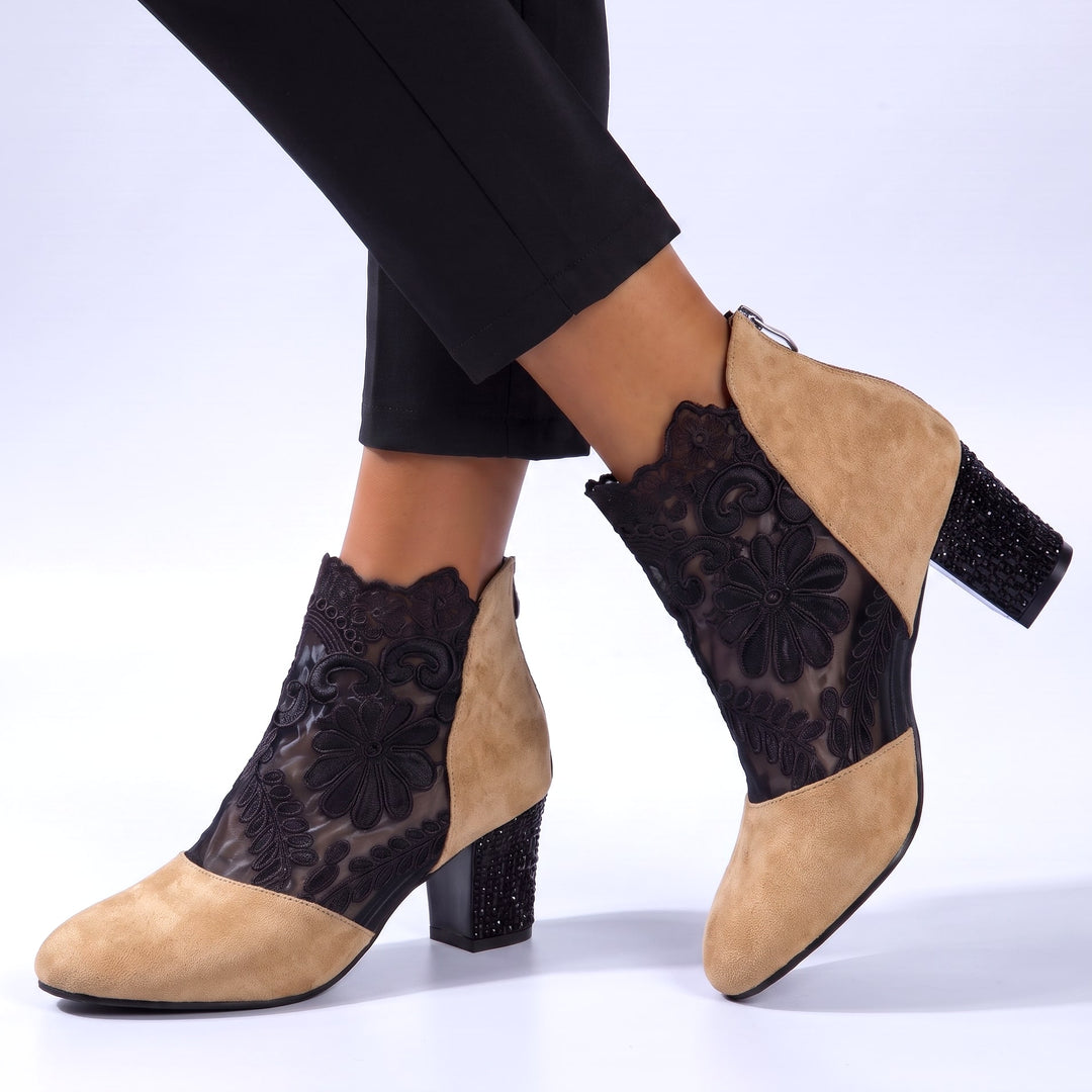Vittoria Floral Ankle Boots