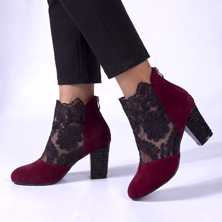 Vittoria Floral Ankle Boots