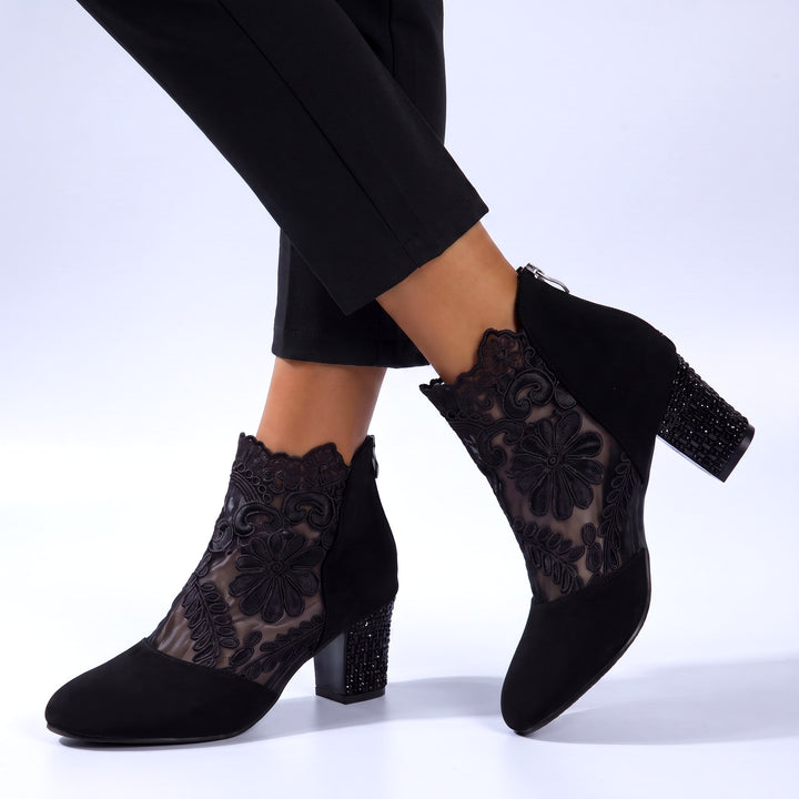 Vittoria Floral Ankle Boots