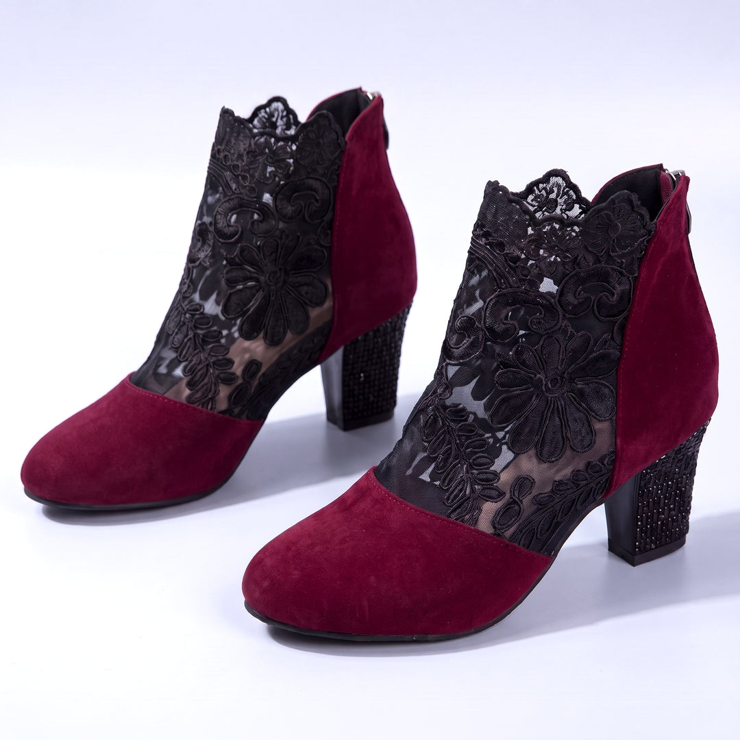 Vittoria Floral Ankle Boots
