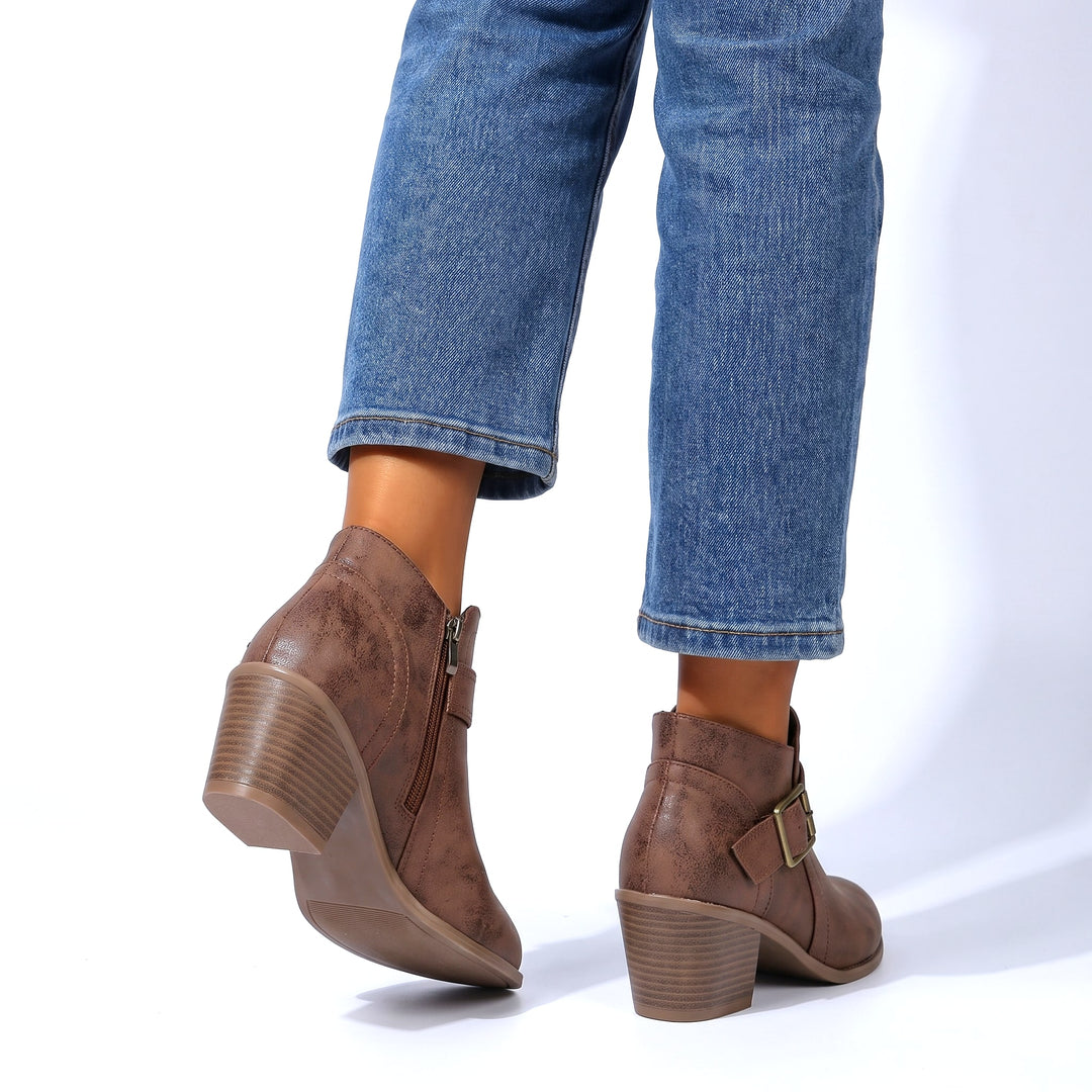Emberlyn Leather Bootie