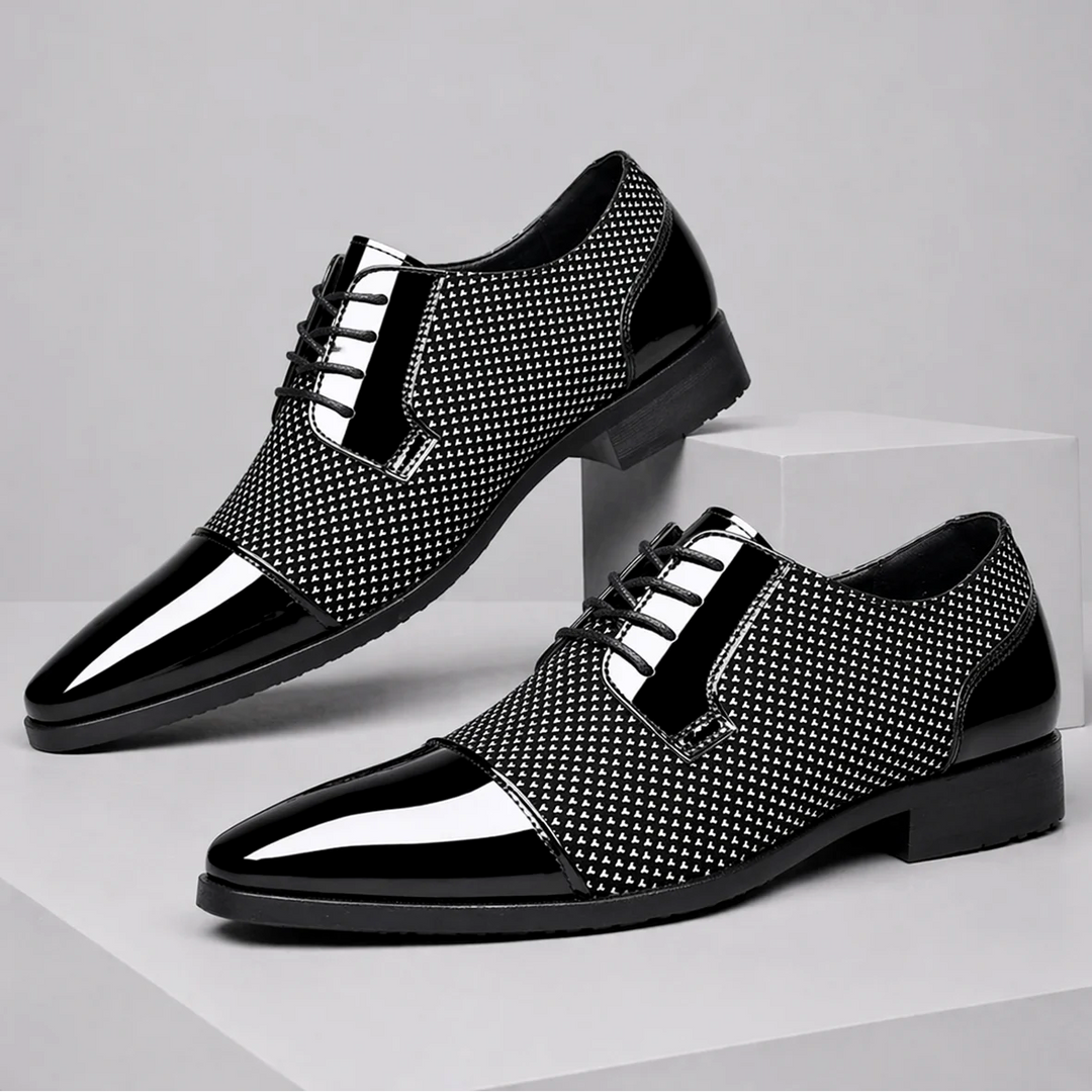Hensley Leather Oxfords — Gray