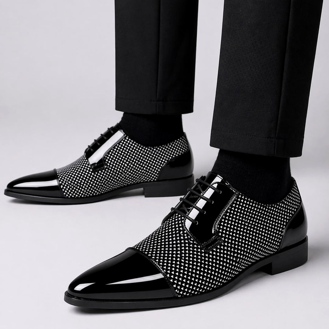 Hensley Leather Oxfords — Gray