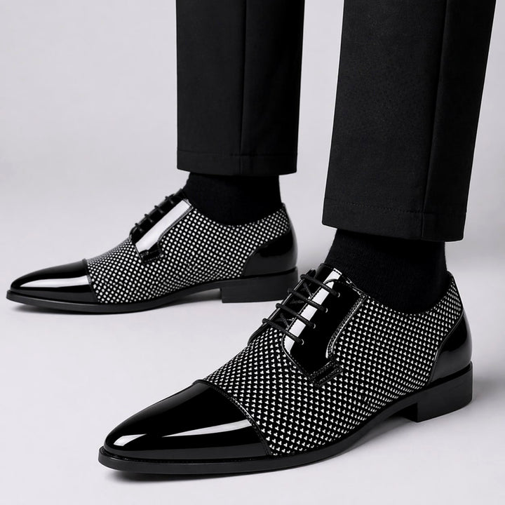 Hensley Leather Oxfords — Gray