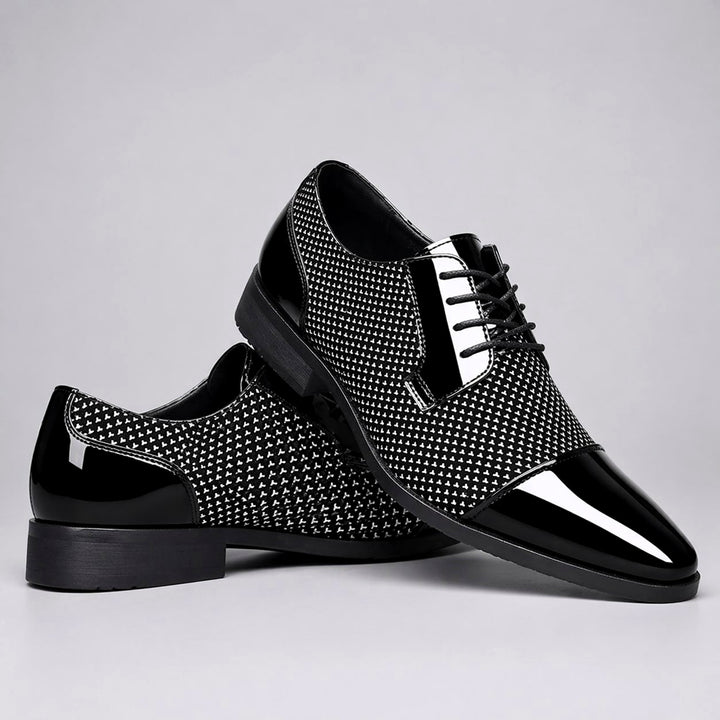 Hensley Leather Oxfords — Gray