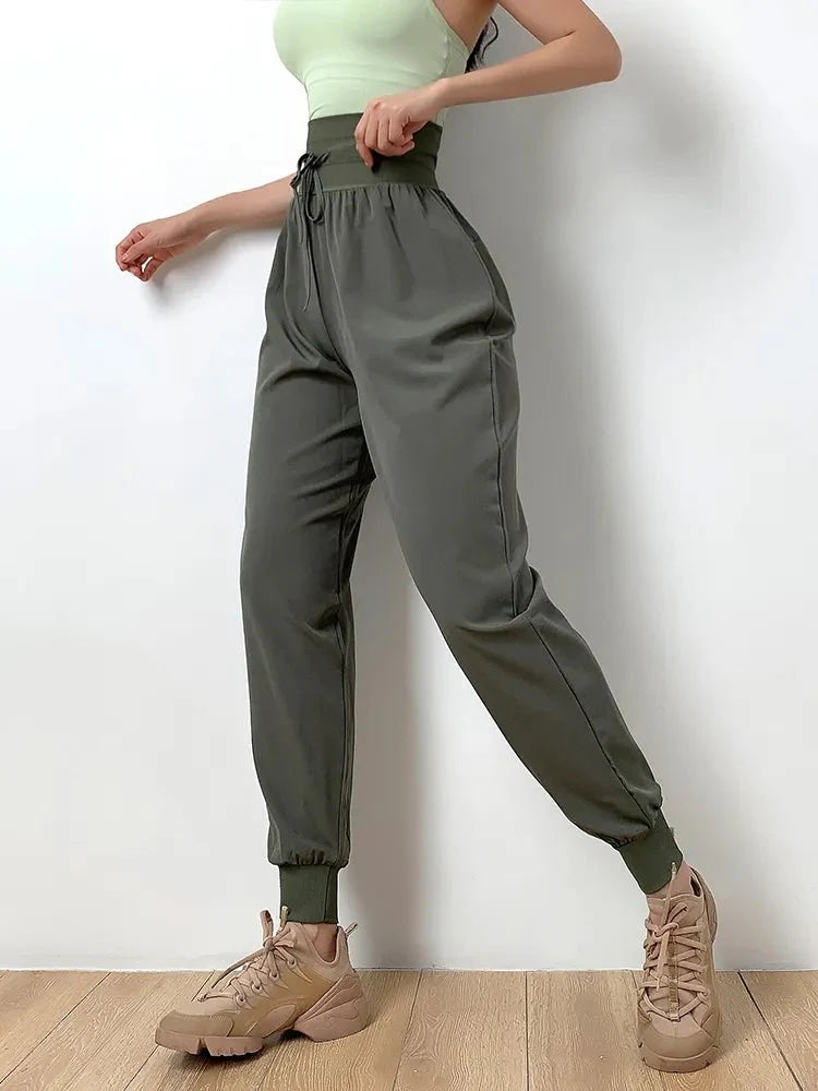 High Waist Joggers - Time &amp; West