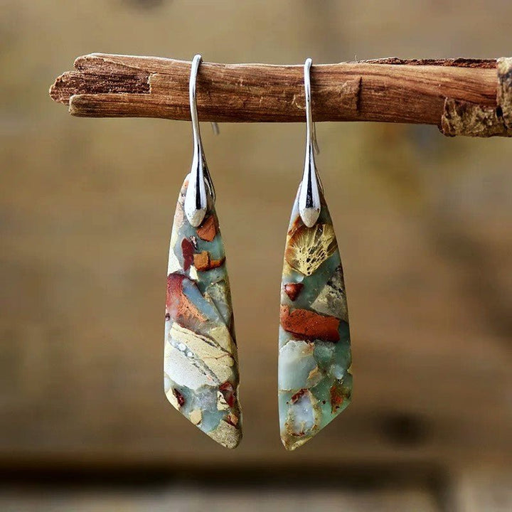 Natural Stone Drop Earrings - Time &amp; West