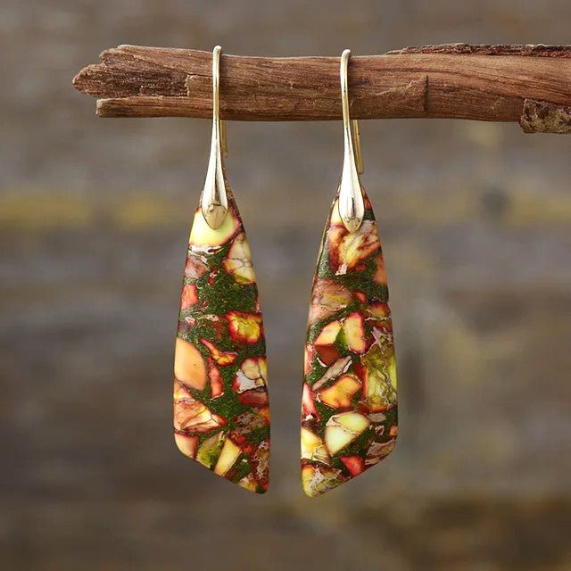 Natural Stone Drop Earrings - Time &amp; West