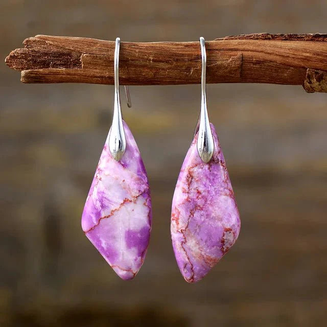 Natural Stone Drop Earrings - Time &amp; West